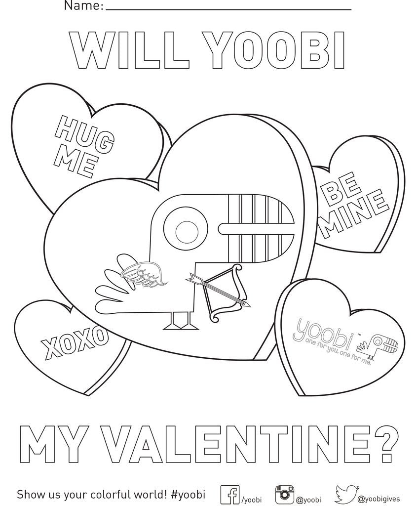 Valentine's Day Activity Sheet – Yoobi