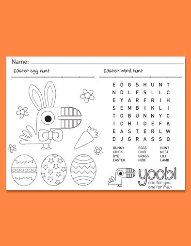 Easter Activity Sheet – Yoobi