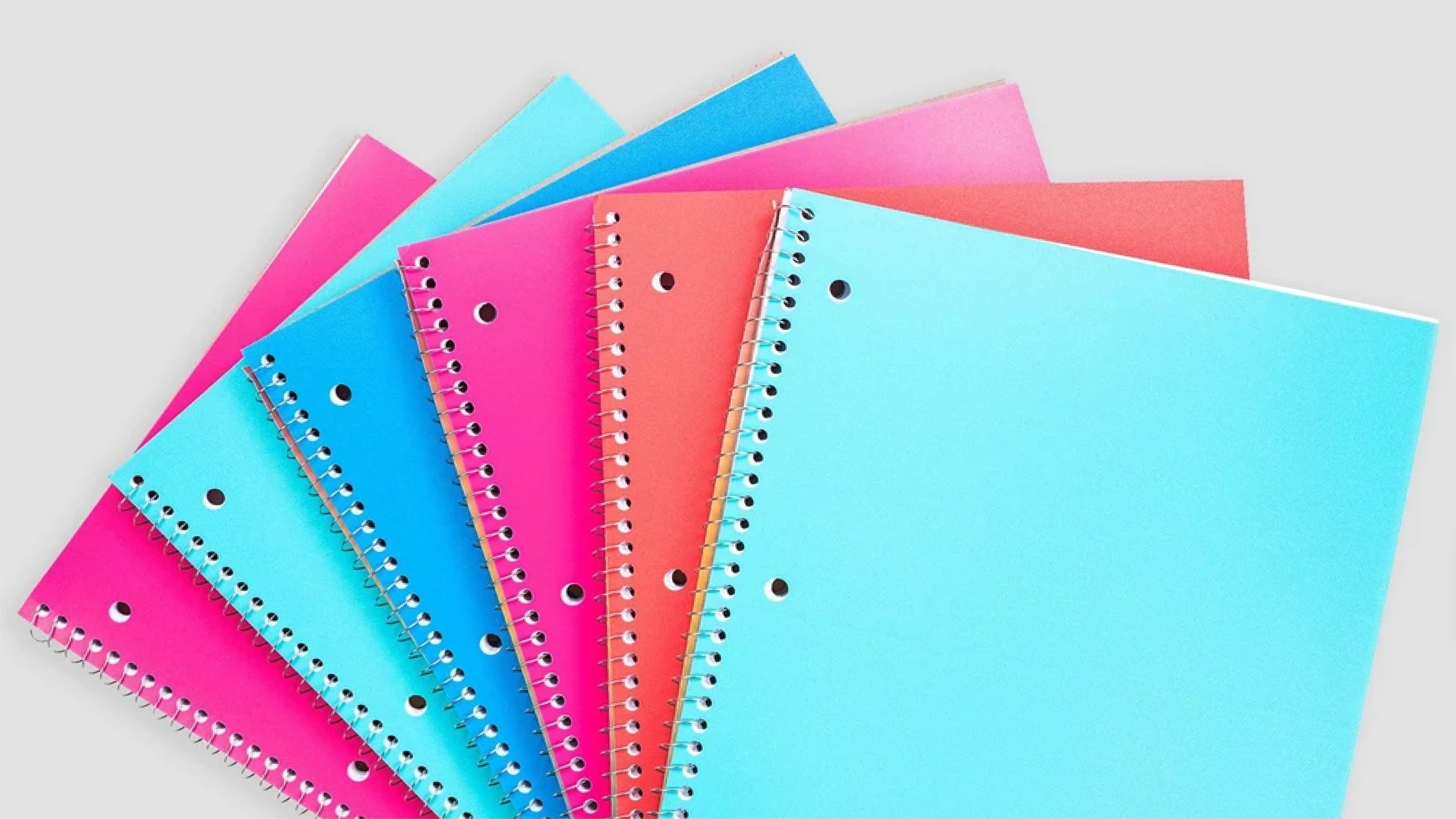 Tri-Coastal Design Kids Spiral Notebooks with Pen for Girls or Boys, 4 Pack