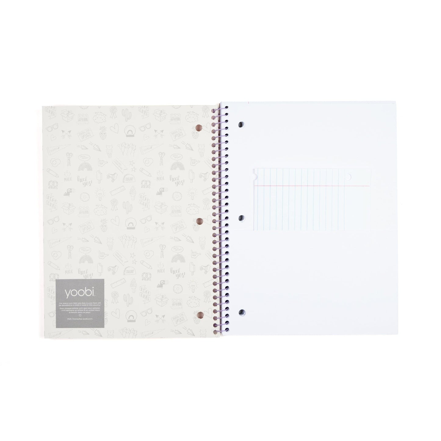 Inside of front cover showing front pocket on first page