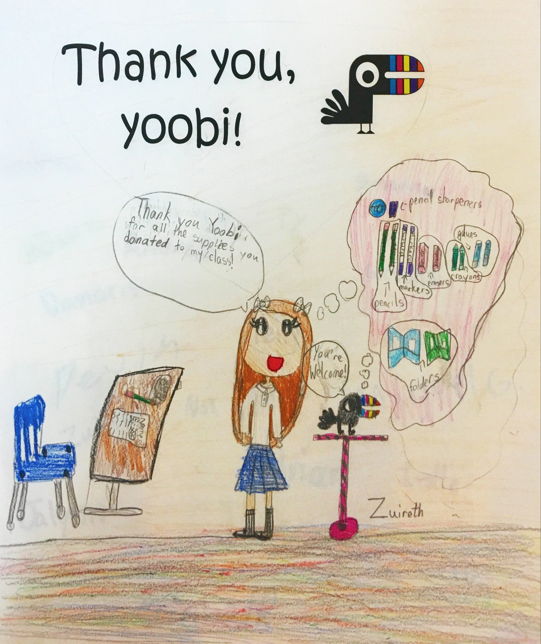 Yoobi Puppet Yoobi Art and Thank You's