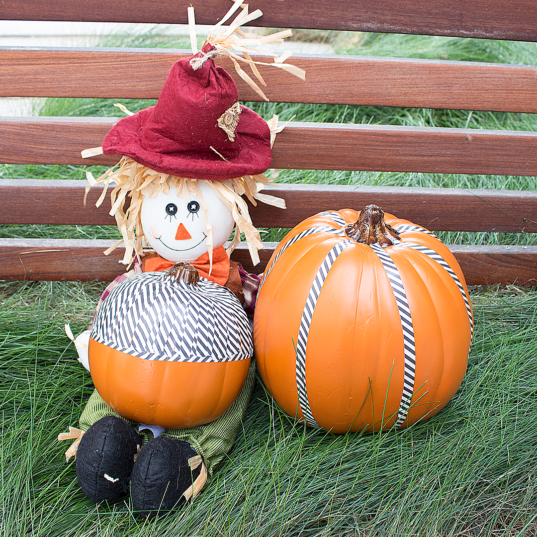 DIY Pumpkin Decorating with Yoobi Washi Tape