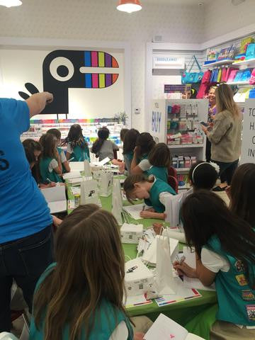 Girl Scouts visit Yoobi's Retail Store!