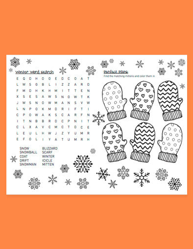 Holiday Fun Activity Sheet