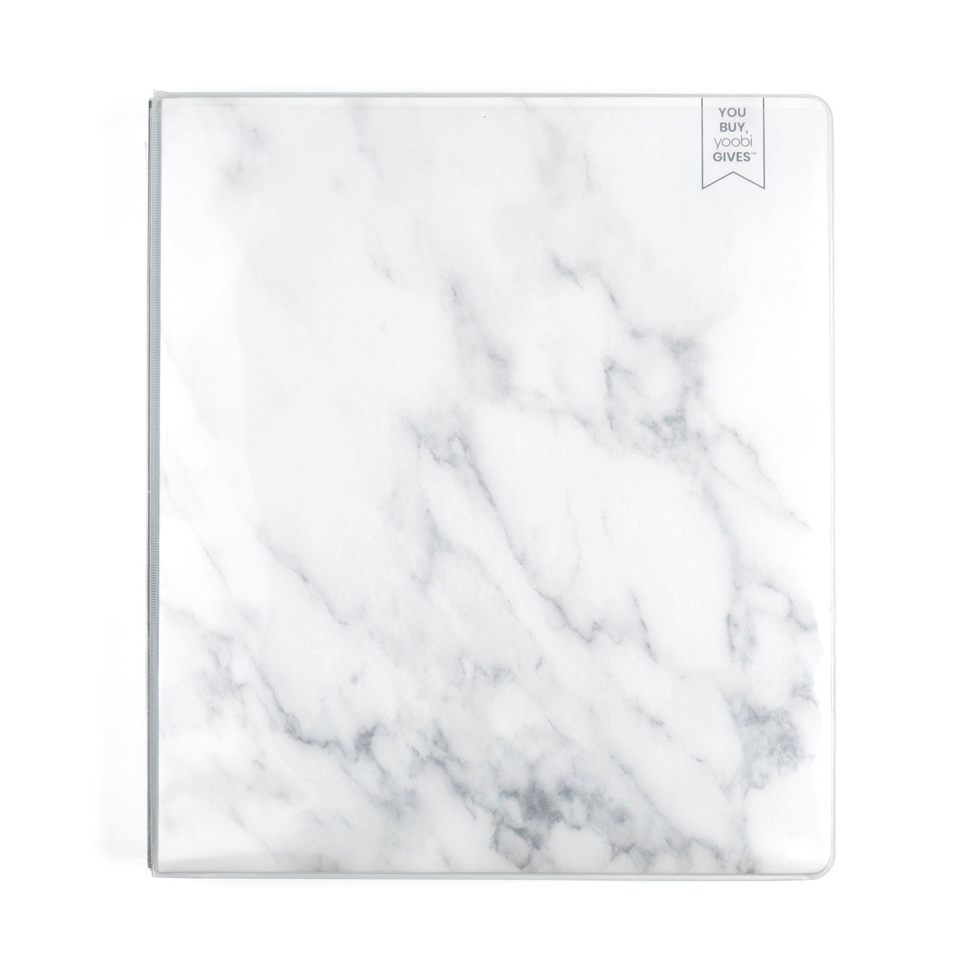 Yoobi 1 Inch Binder - Marble Design, Gray Color
