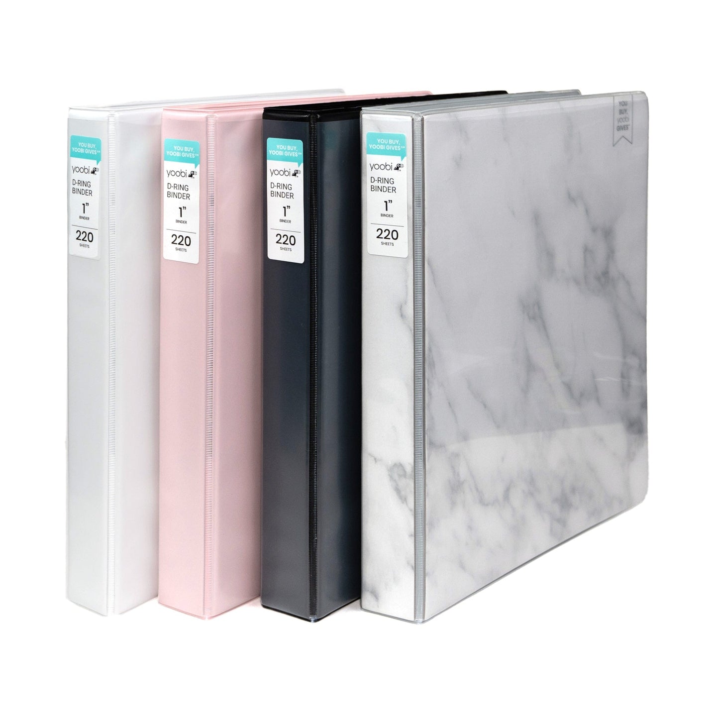 Yoobi 1 Inch Marble Binder & 8-Tab Marble Binder Divider Set