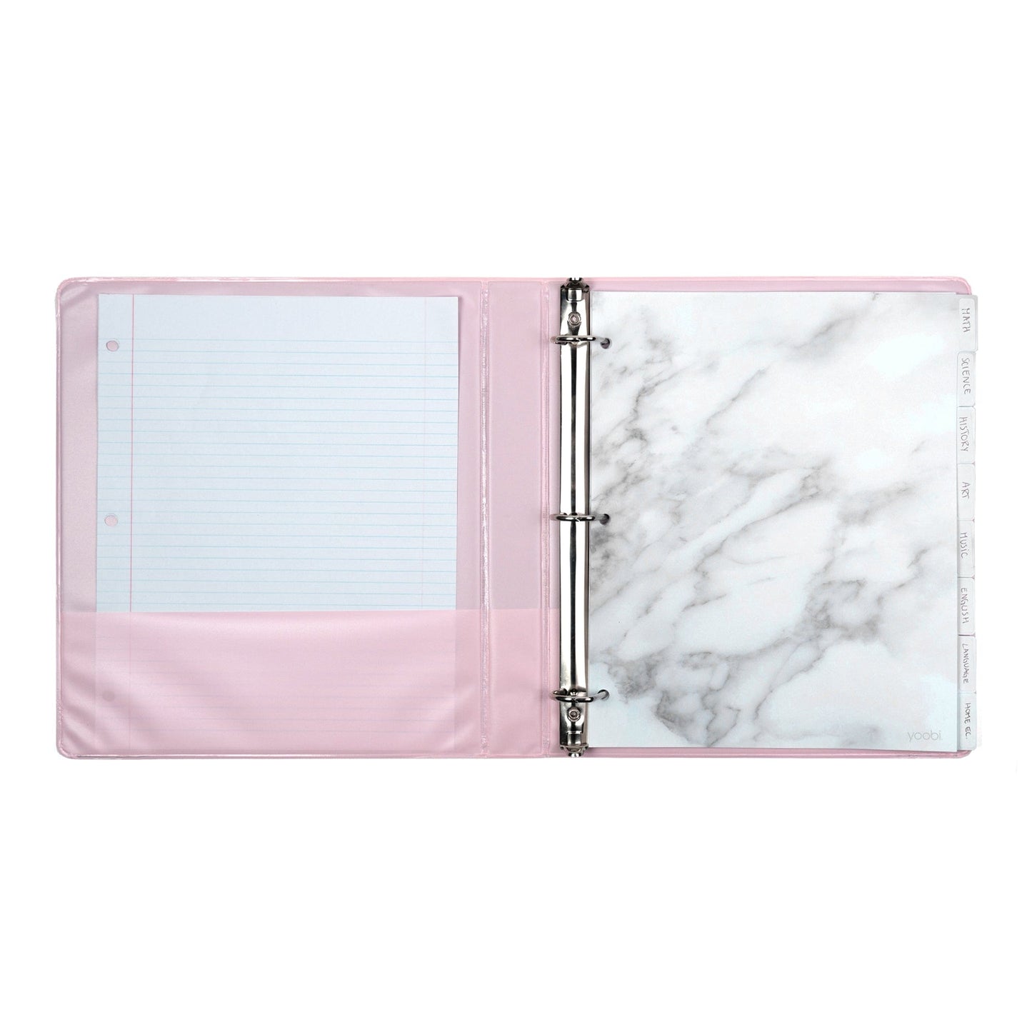 Yoobi 1 Inch Marble Binder & 8-Tab Marble Binder Divider Set