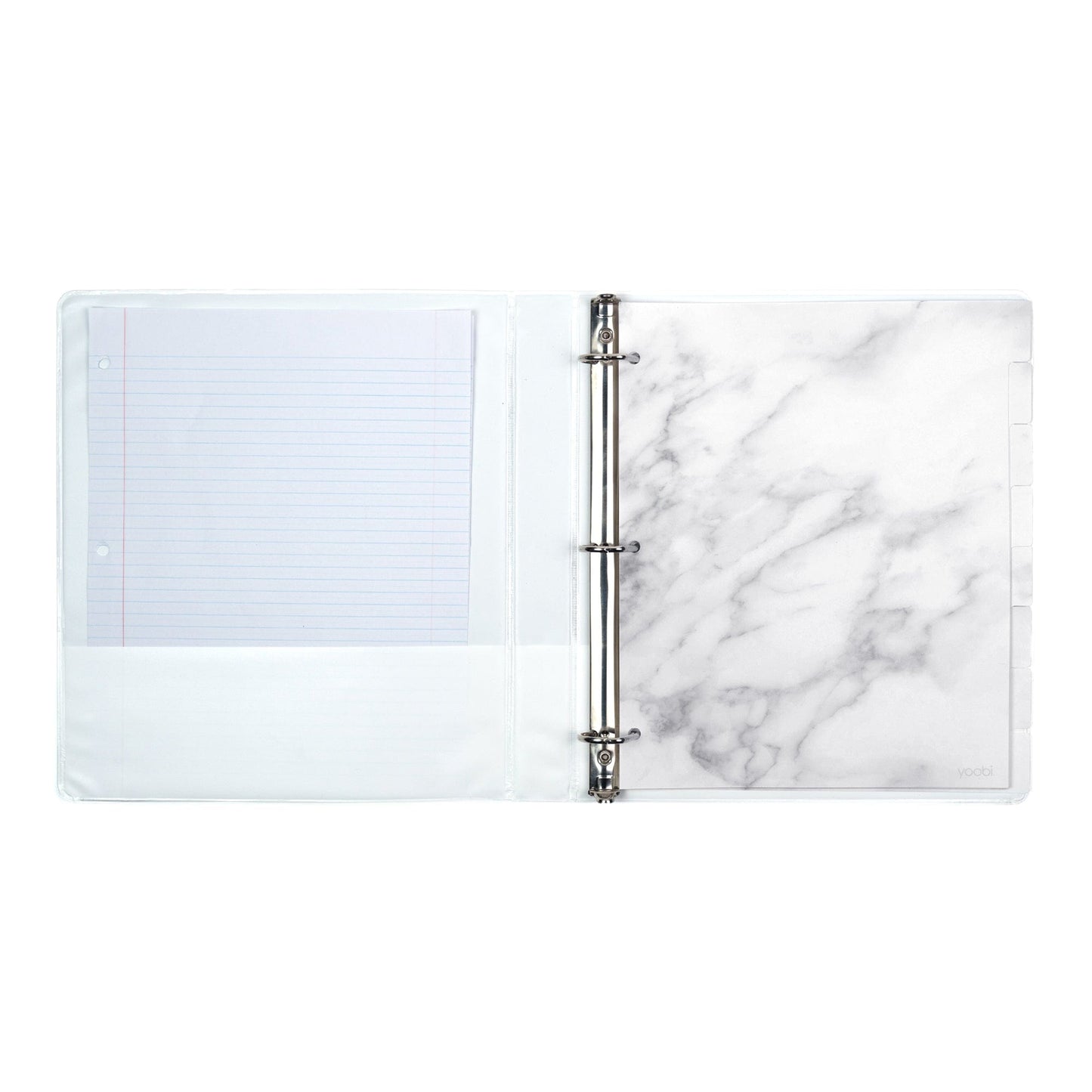 Yoobi 1 Inch Marble Binder & 8-Tab Marble Binder Divider Set