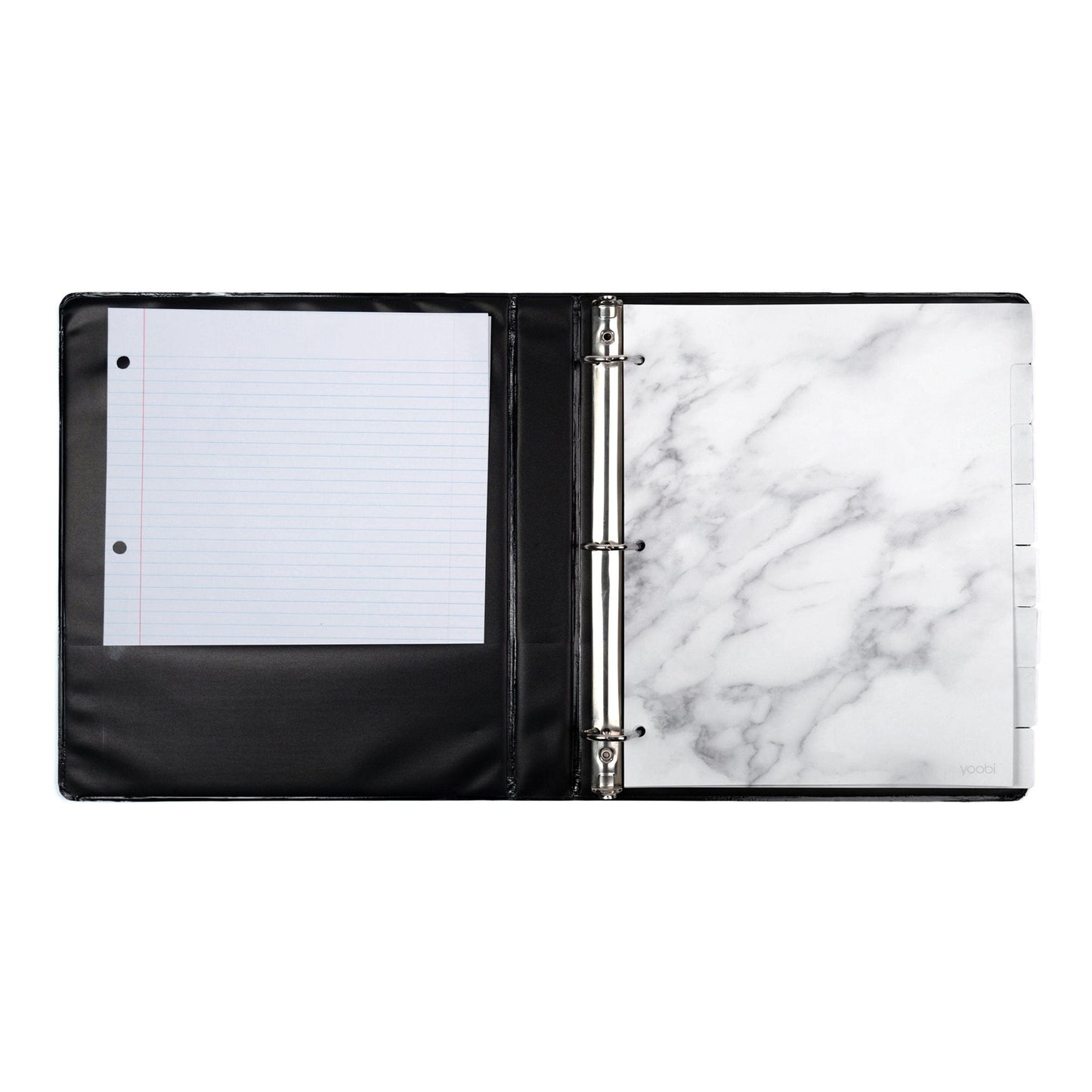 Yoobi 1 Inch Marble Binder & 8-Tab Marble Binder Divider Set