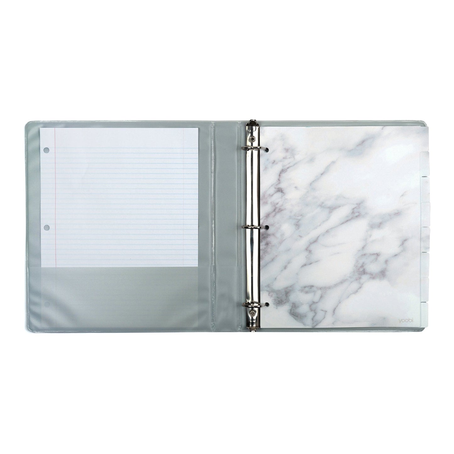 Yoobi 1 Inch Marble Binder & 8-Tab Marble Binder Divider Set