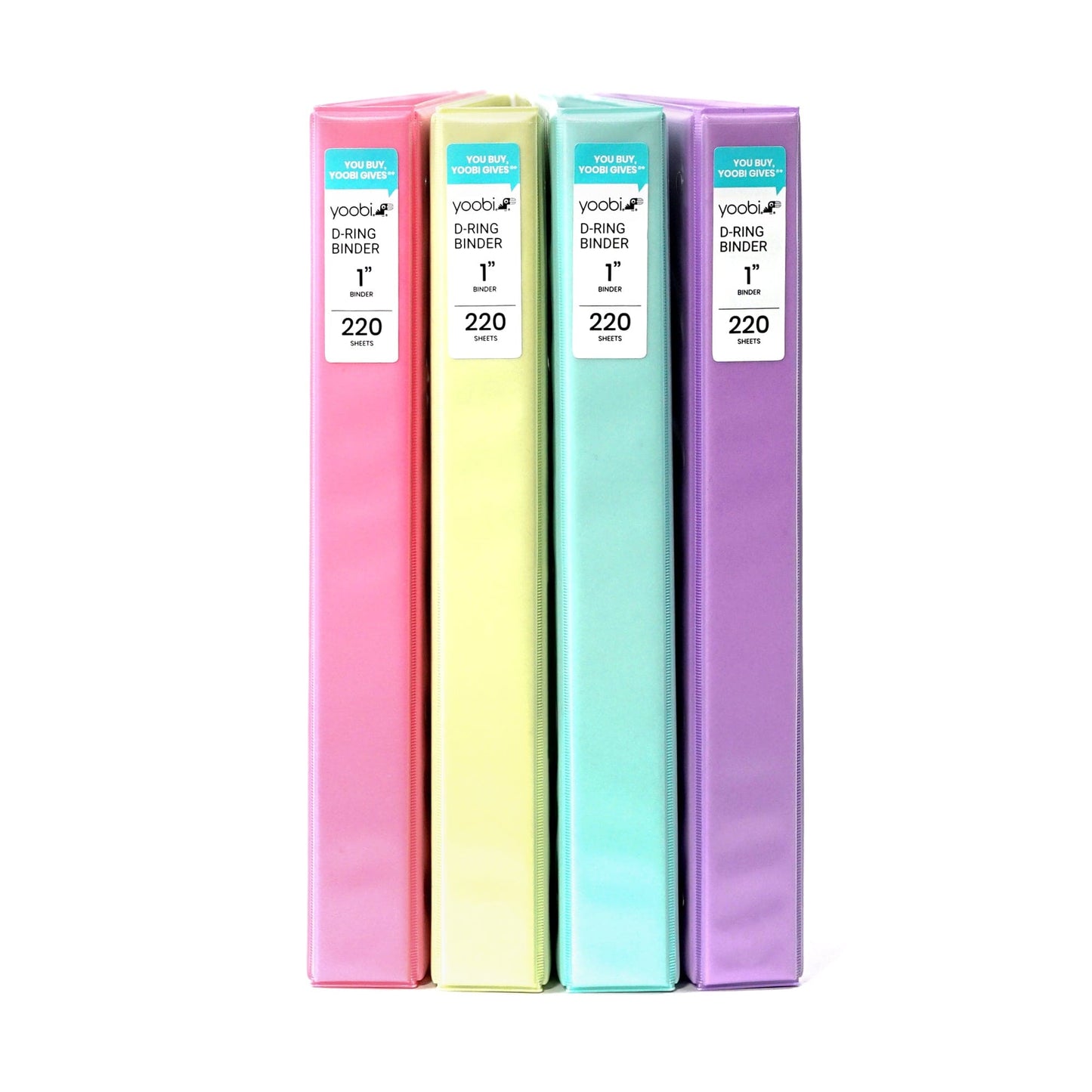 Yoobi 1 Inch Binder Set - Bright Multicolor Variety