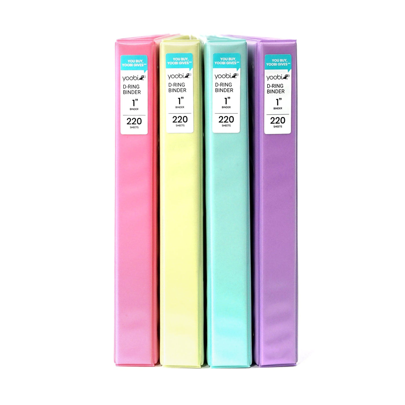 Yoobi 1 Inch Binder Set - Bright Multicolor Variety