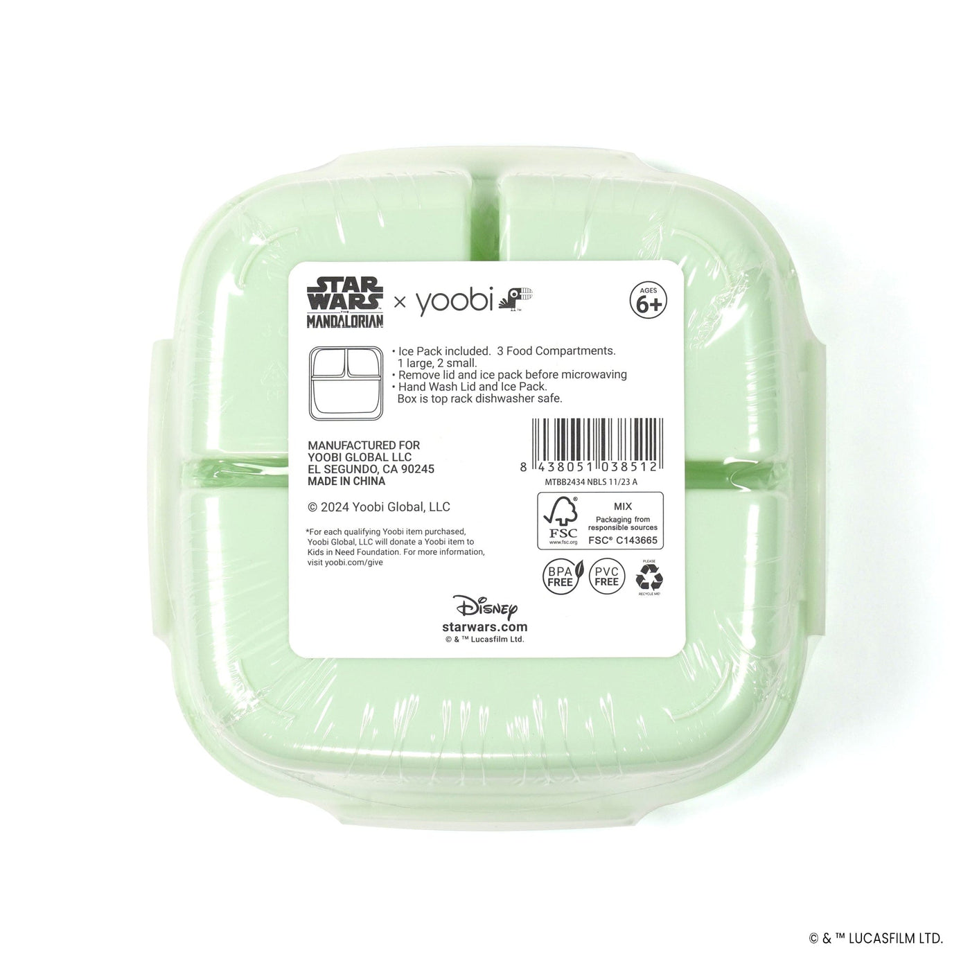 Yoobi – Grogu Bento Box and Ice Pack 2pk