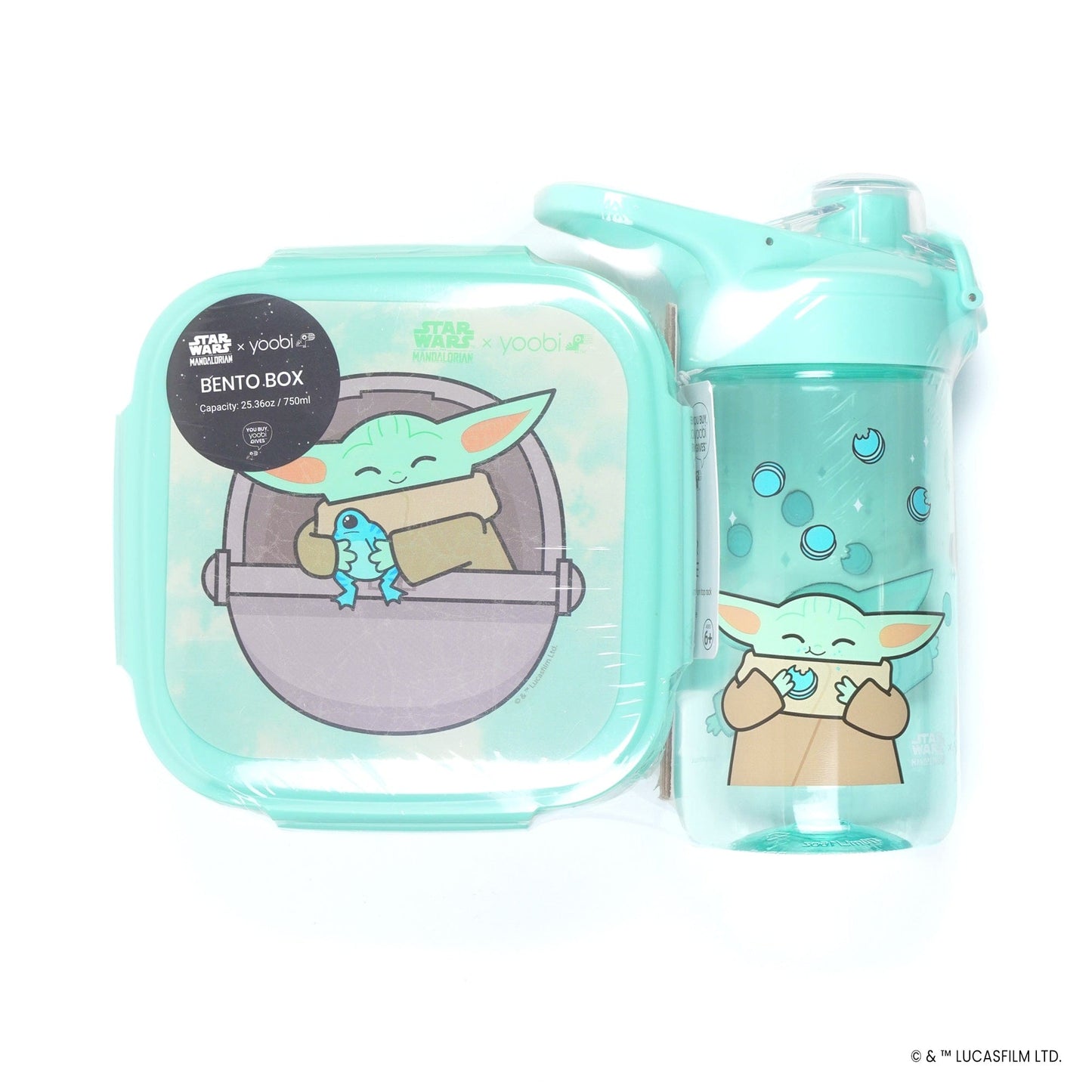 Yoobi – Grogu Mealtime Set Water Bottle and Bento Box with Ice Pack