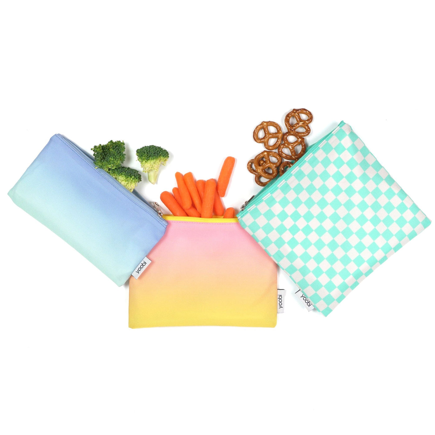 Yoobi – Bright Multicolor 3pk Reusable Snack Bags