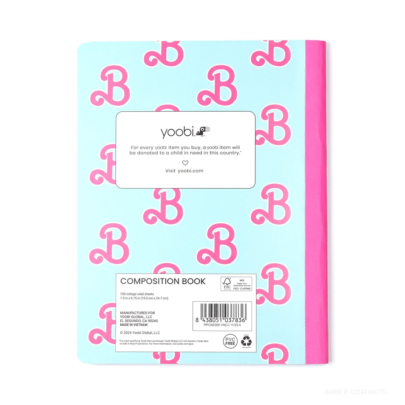 Yoobi - Barbie 3pk Composition Notebooks