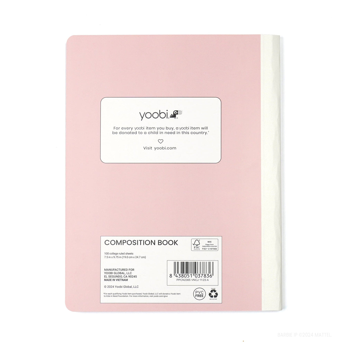 Yoobi - Barbie 3pk Composition Notebooks