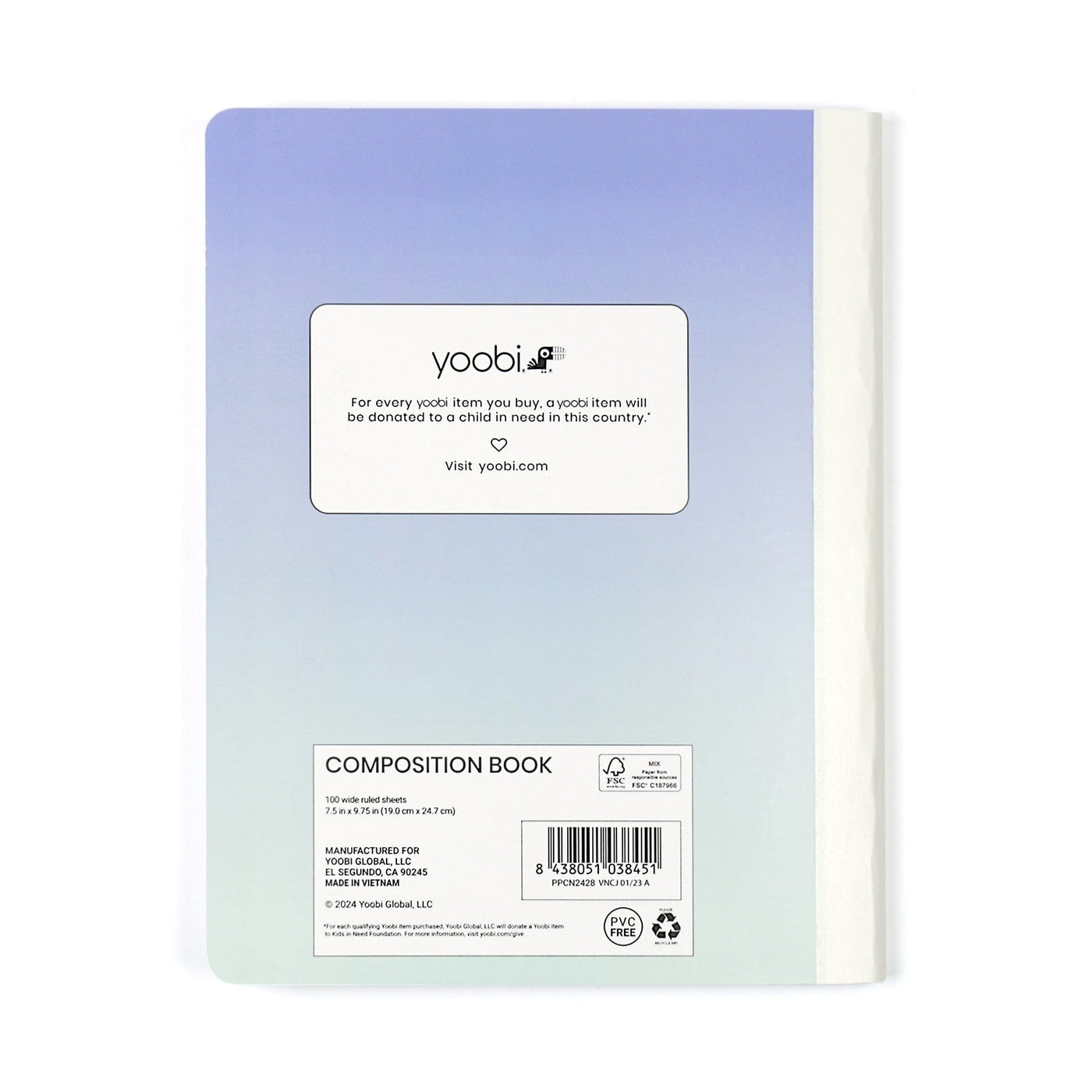 Yoobi Bright Multicolor 3pk Composition Notebooks