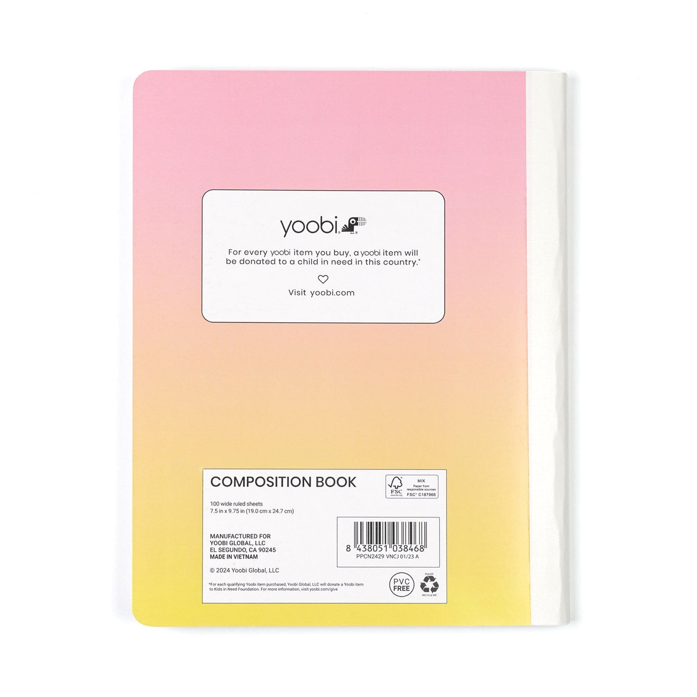 Yoobi Bright Multicolor 3pk Composition Notebooks