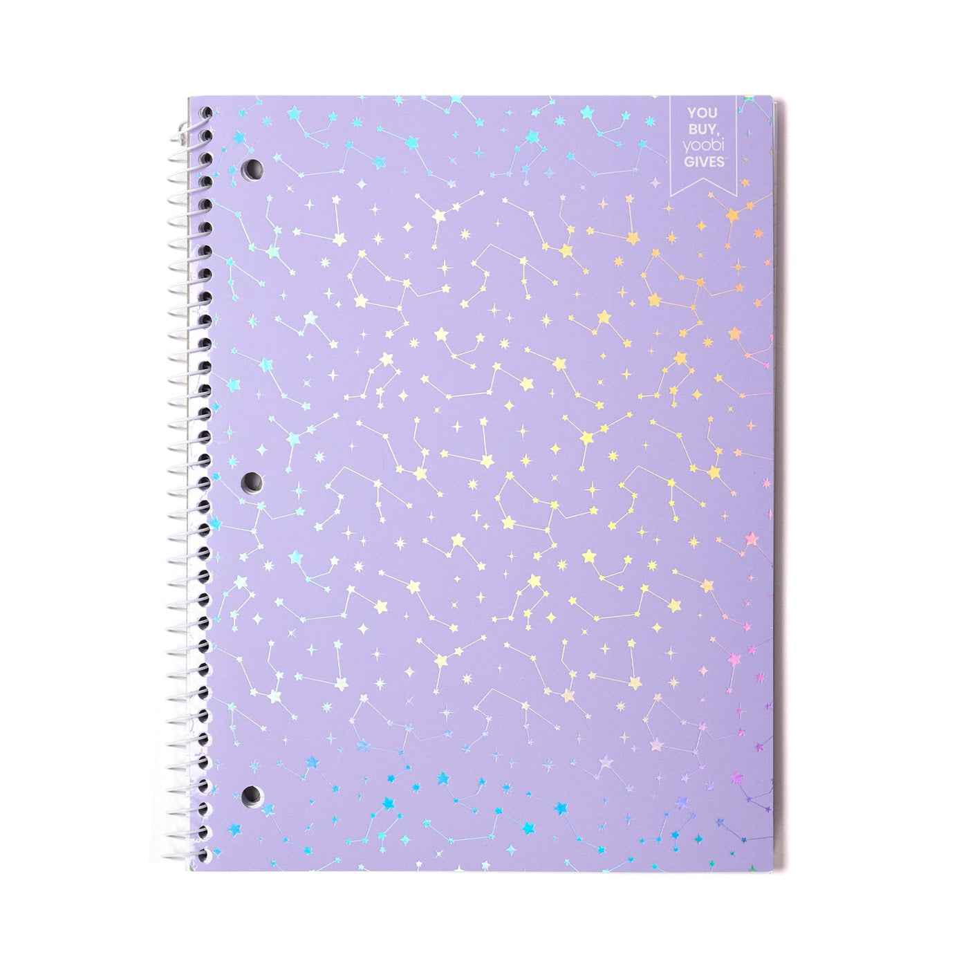 Yoobi Wide Ruled 1 Subject Spiral Notebook Lavender Treat Balloons 