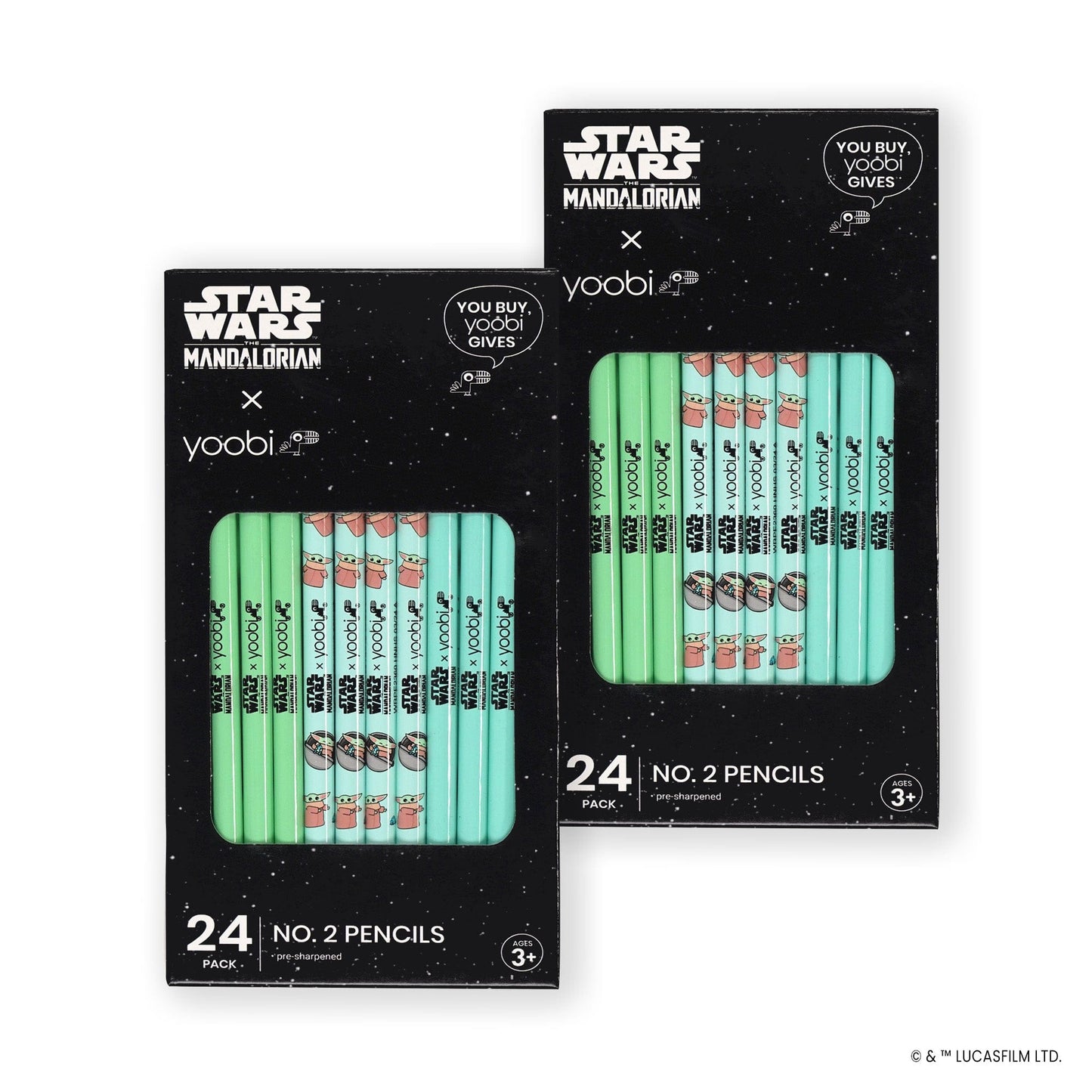 Yoobi - Star Wars Grogu No.2 Pencils 48pk