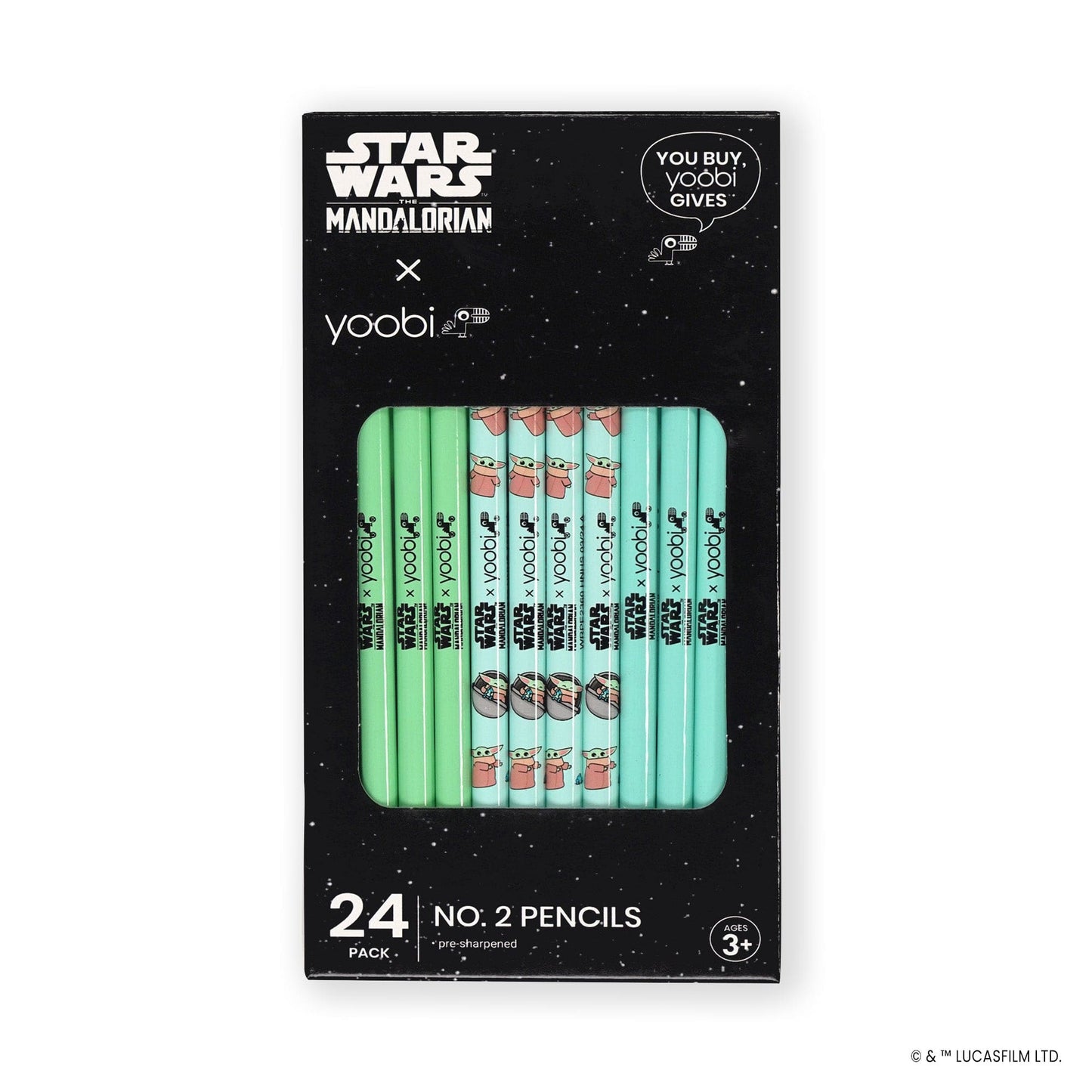 Yoobi - Star Wars Grogu No.2 Pencils 48pk