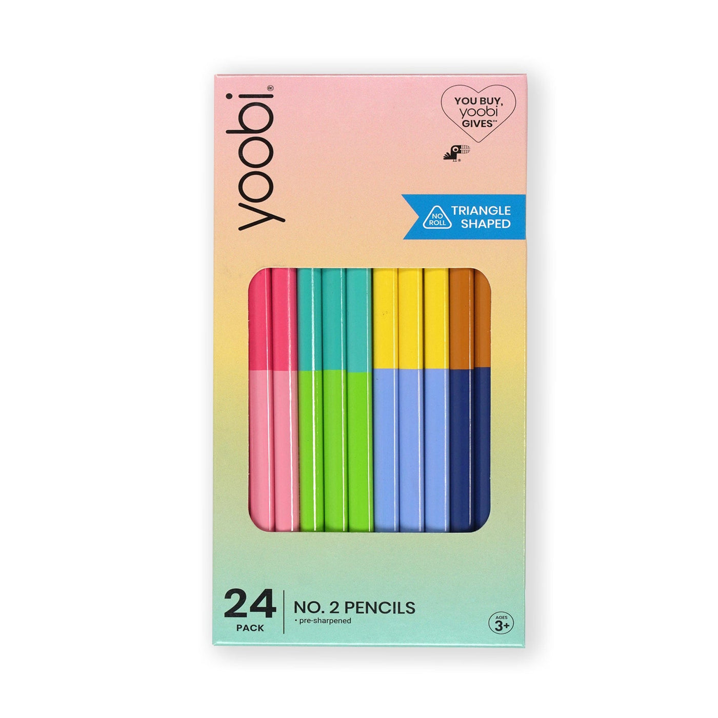 Yoobi Color Block No.2 Pencils 48pk