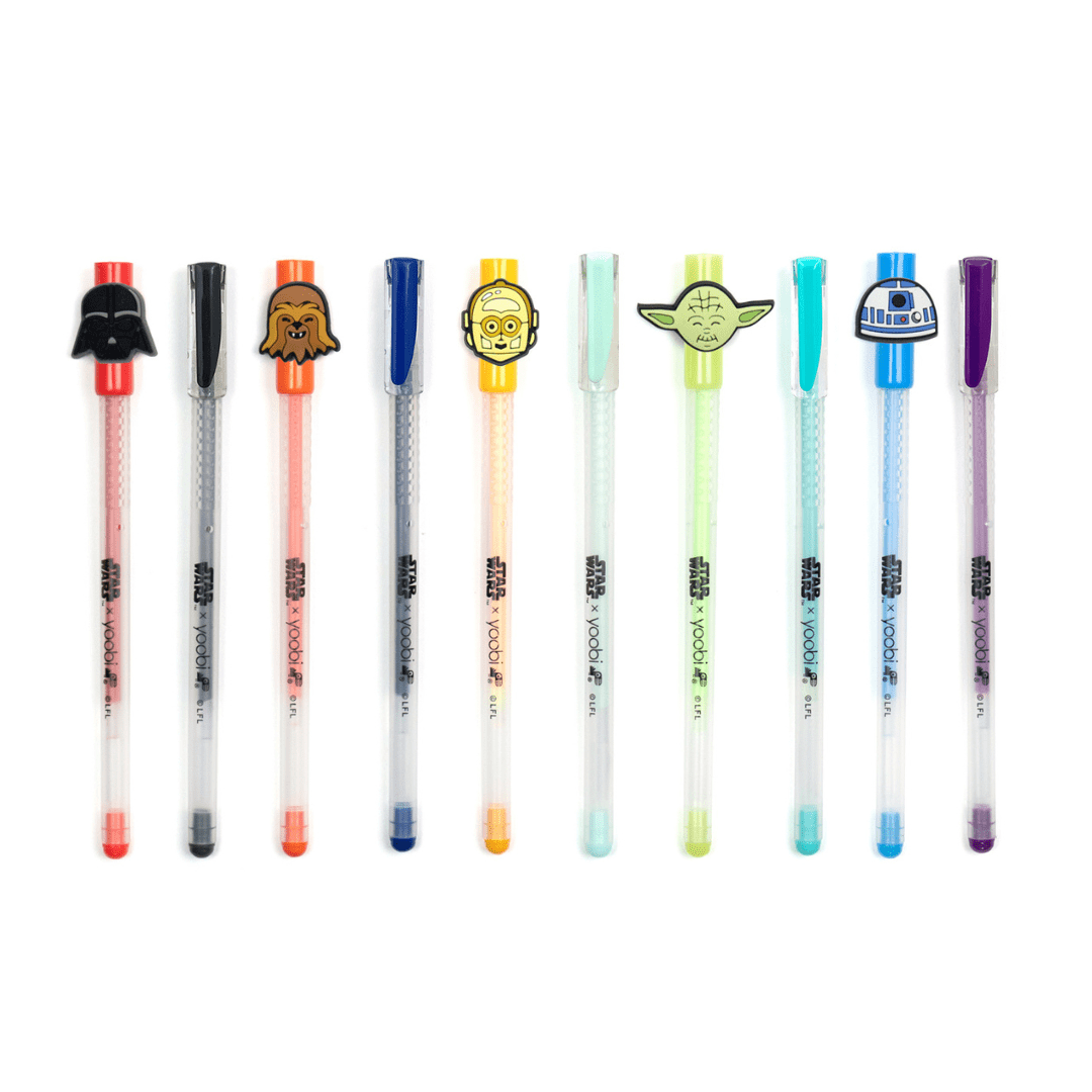 Yoobi x Star Wars Gel Pens with Charms, 10 Pack