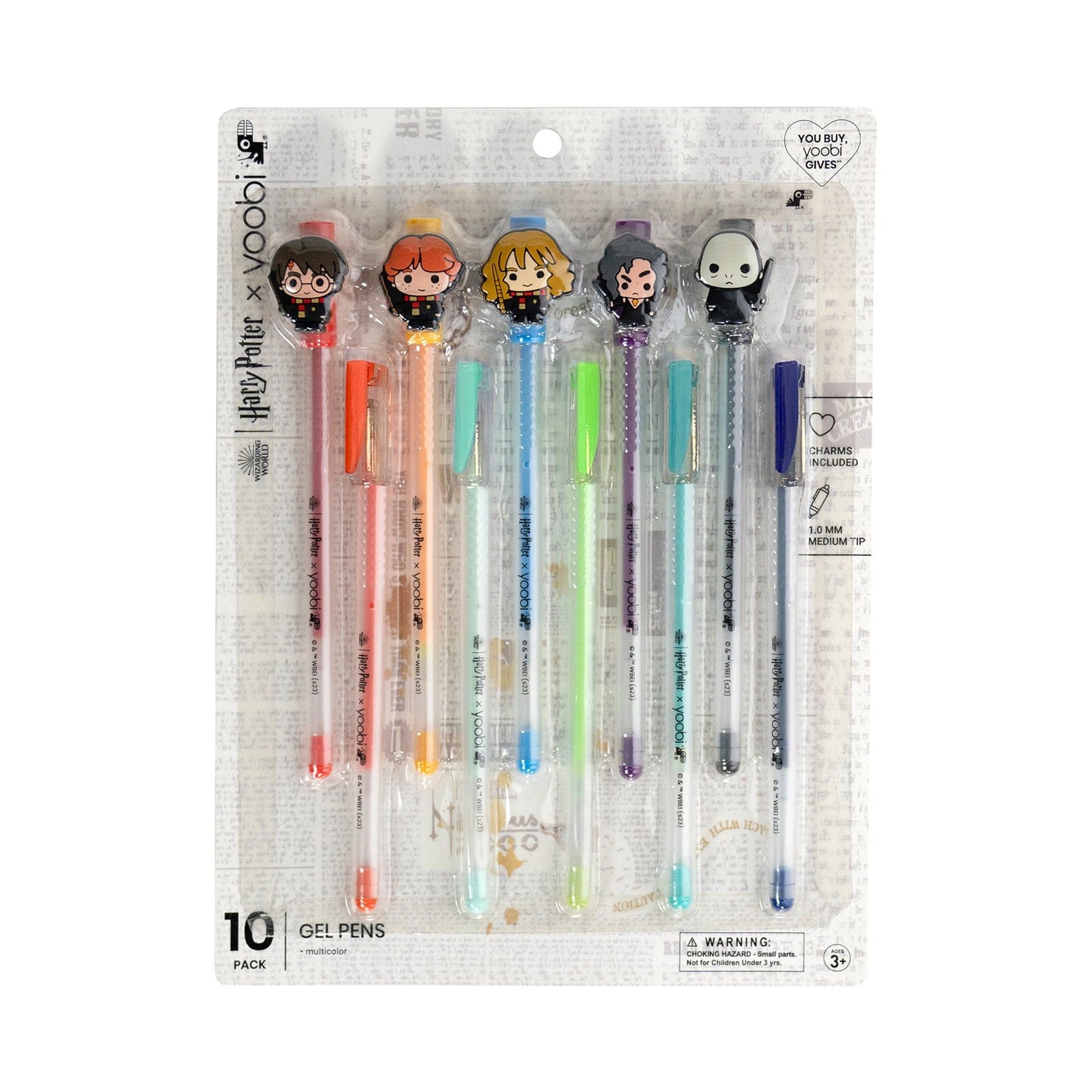 Yoobi x Harry Potter Gel Pens with Charms, 10 Pack