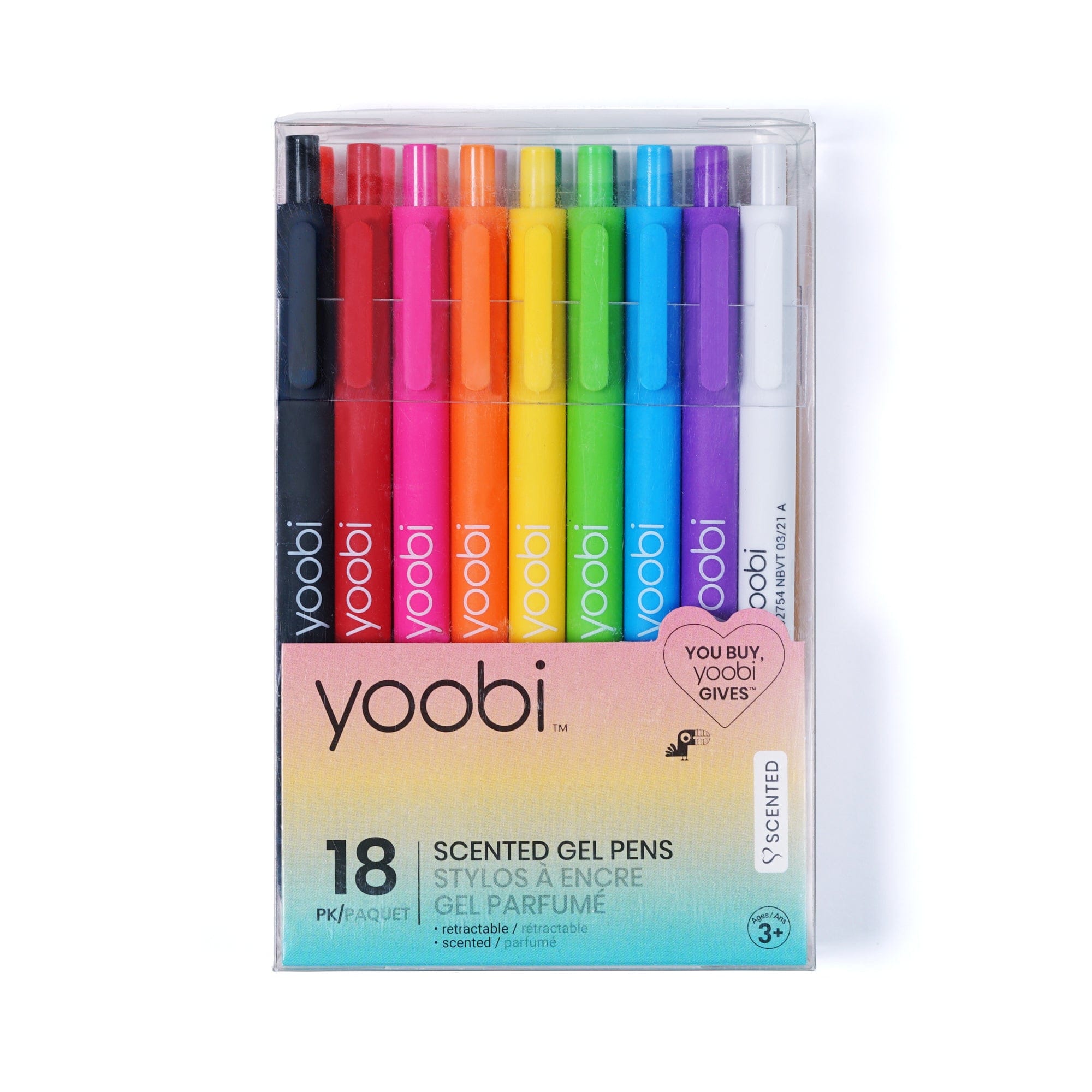 Yoobi Retractable Gel Pens, 18 Pack