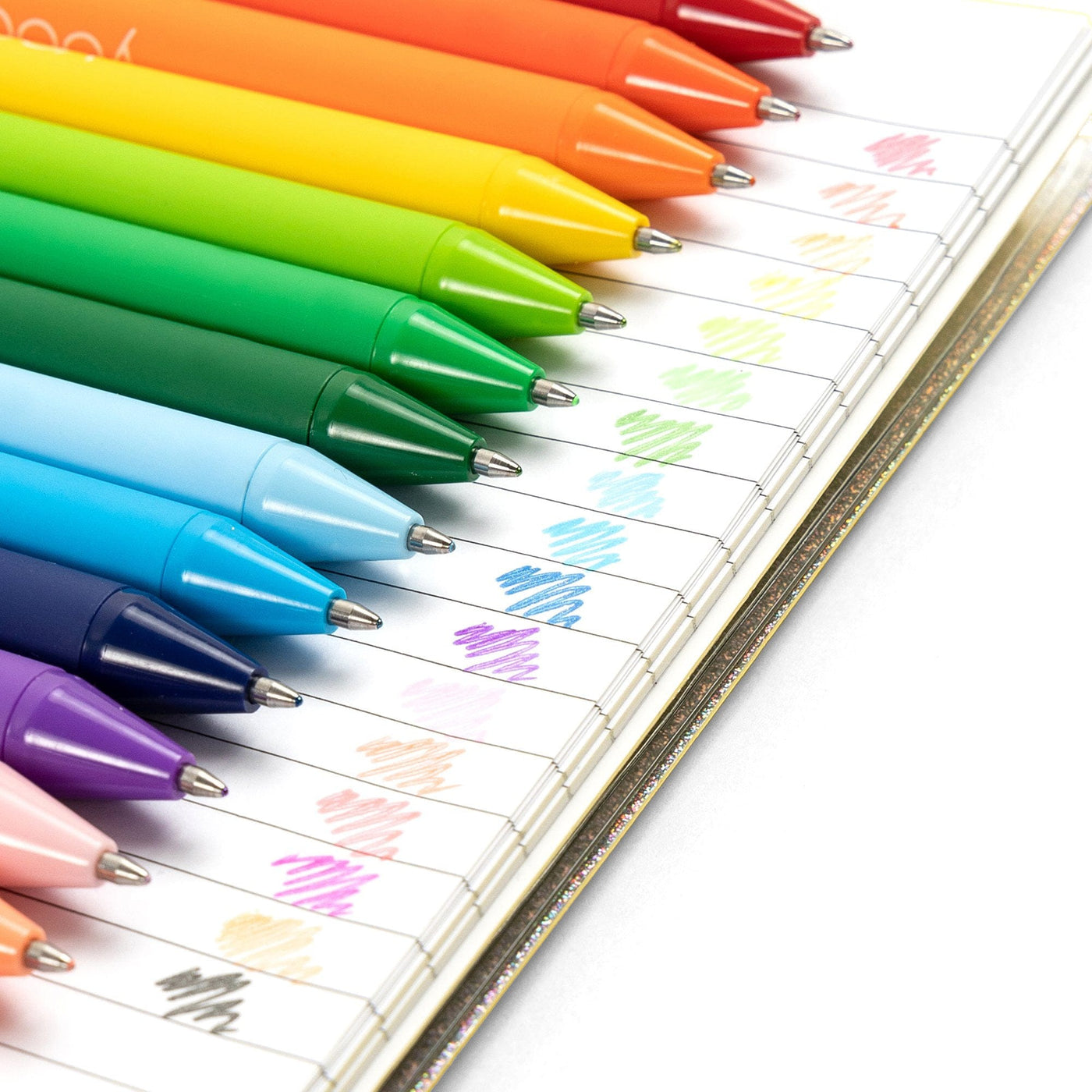 Yoobi Color & Glitter Color Gel Pens, Multicolor, 24 Pack
