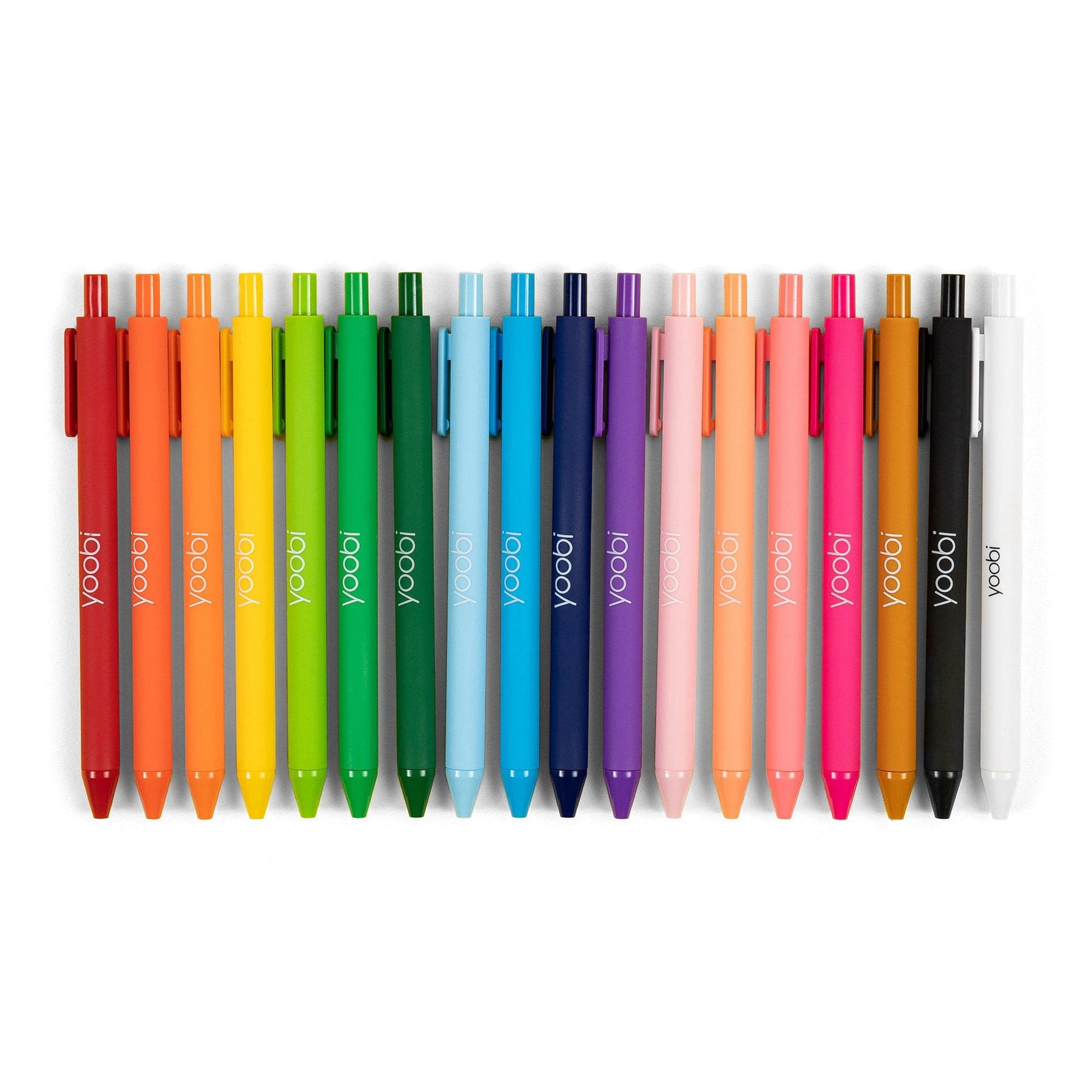 Yoobi Multicolor Pen Set - Clickable Ballpoint Pen with 8 Colors - Rainbow Color Pens for Kids - Smooth Writing Colored Pens - Cute School Supplies