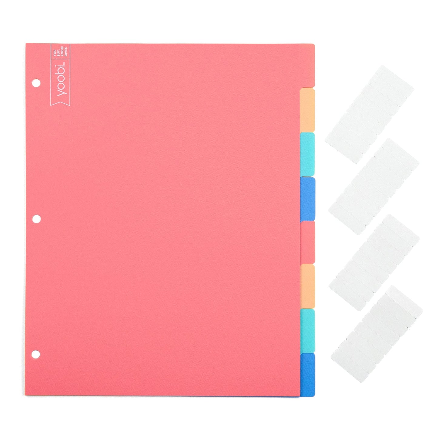 Yoobi 1 Inch Binder & 8-Tab Divider Set