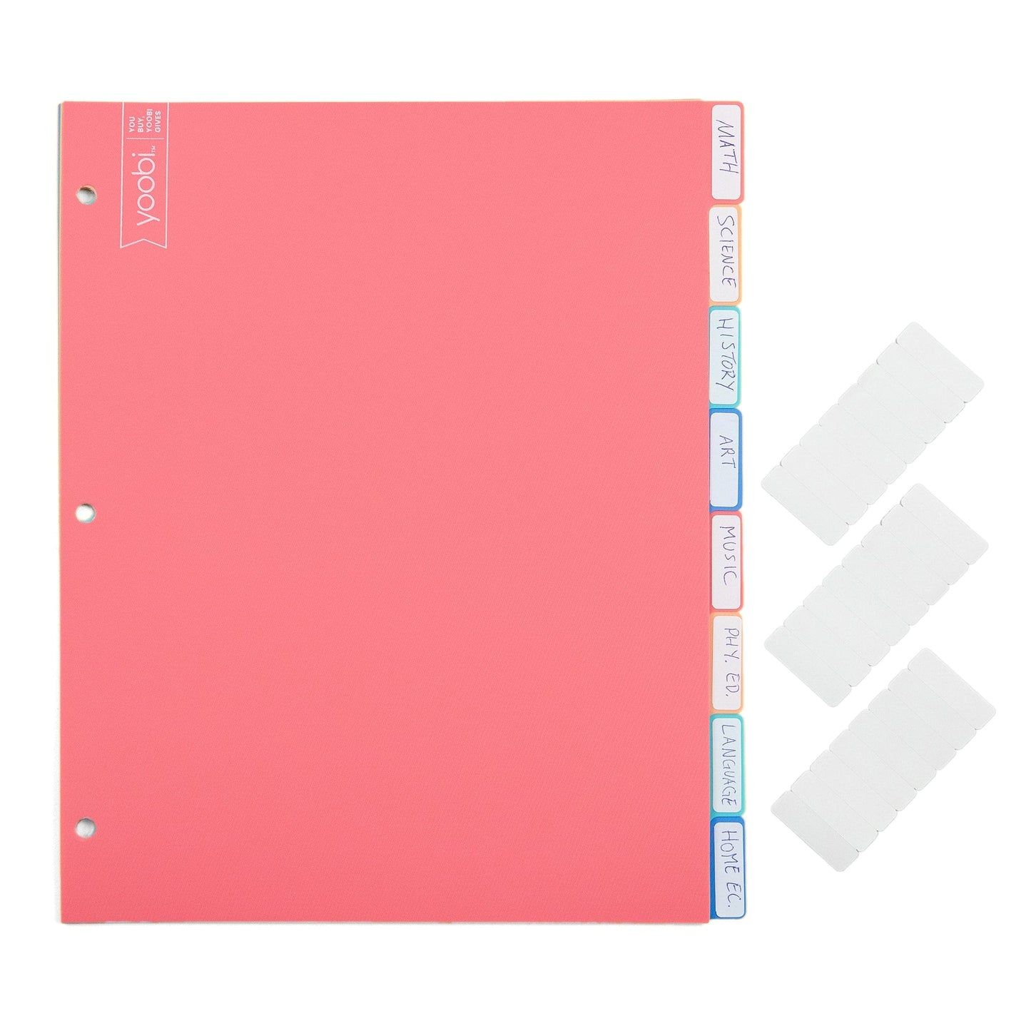 Yoobi 1 Inch Binder & 8-Tab Divider Set