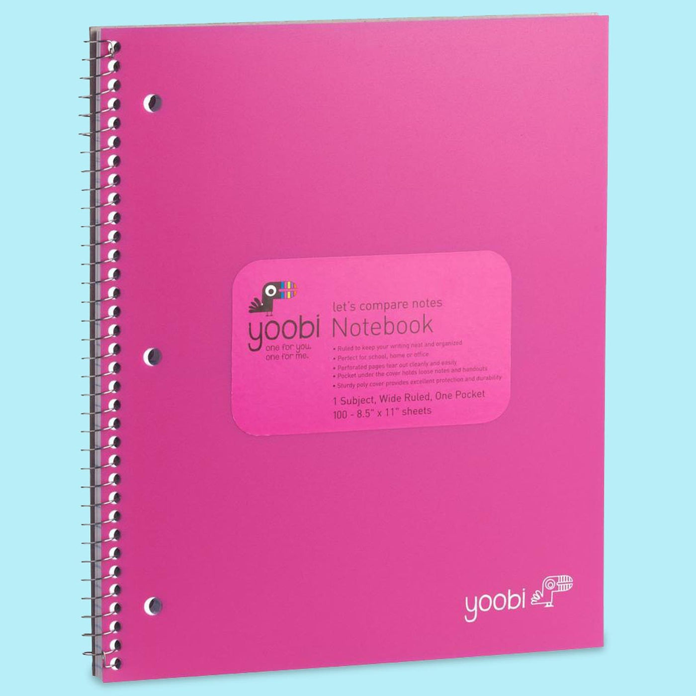 Yoobi 60 sheet College Ruled Spiral Journal Supplies Rainbow - D3 Surplus  Outlet