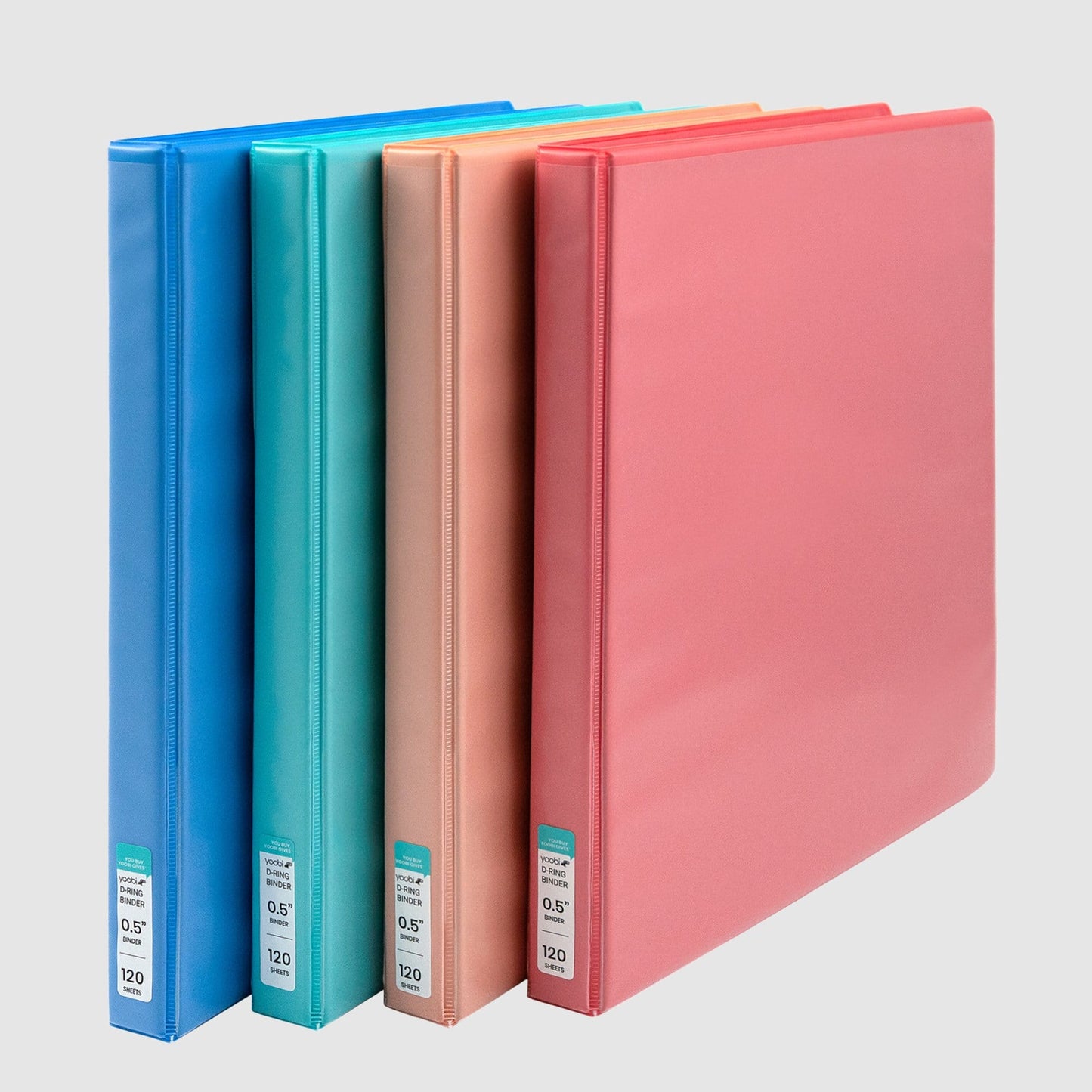 1/2 Inch Binder - 4 pack, Multicolor