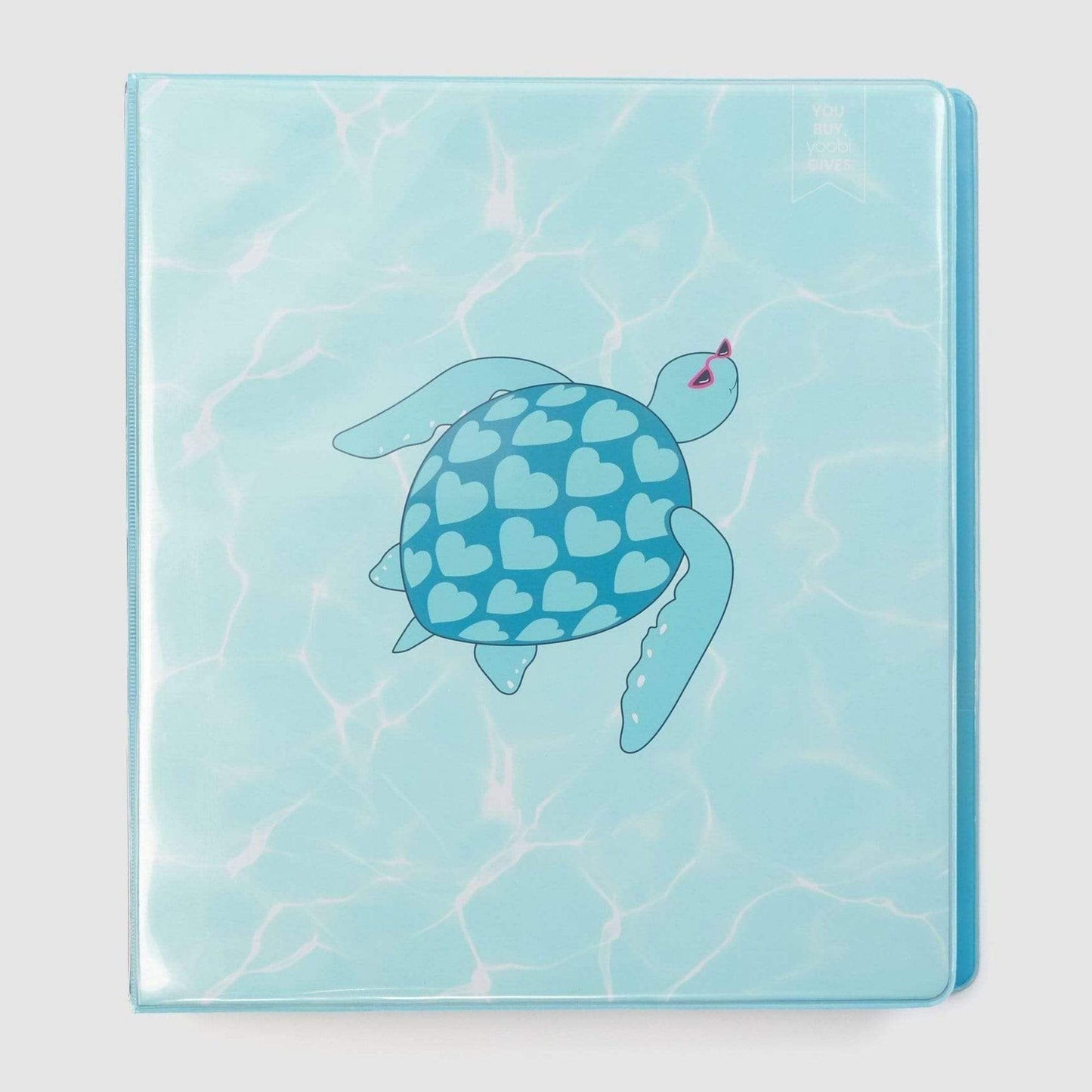 aqua turtle 1-inch binder