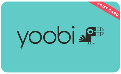 Yoobi gift card Yoobi logo on blue background